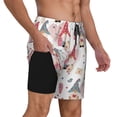 thumbnail image 2 of Balery Gnome With Love Letter Bañador para hombre, shorts de playa de secado rápido con entrepierna y forro de compresión-Medium, 2 of 6