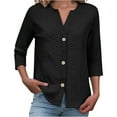 thumbnail image 2 of Cooling Shirts for Women Kelon Ladies Tops and Blouses Long Sleeve V Neck Summer Loose Fit Tops Trendy Dressy Casual Work Blouses, 5XL, 2 of 9