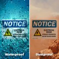 thumbnail image 6 of (2 Pack) Electrical Room Storage Prohibited OSHA Notice Sign 10 Inch X 7 Inch Plastic Sign, Weather Resistant, UV Protected for Workplace, Business, and Construction Site, Made in the, 6 of 8