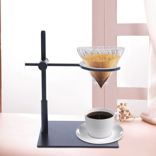 Hand-brewed Coffee Dripper Stand Manual Espresso Holder Adjustable +Silicone Pad