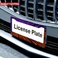 thumbnail image 4 of 2Packs License Plate Frames with Purple Orange Lines Pattern Includes Screws & Caps Full Accessories Included Size 6.3x12.2inch(16x31cm), 4 of 8