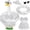 #04, variant on Dongrere Porch Goose Outfit Rustics Themed Goose Clothes with Lace Collar & Straw Hat for 23" Statue Outdoor Yard Garden Decor, Yellow
