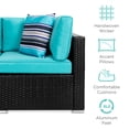 thumbnail image 6 of Best Choice Products 7-Piece Outdoor Modular Patio Conversation Furniture, Wicker Sectional Set - Black/Teal, 6 of 8