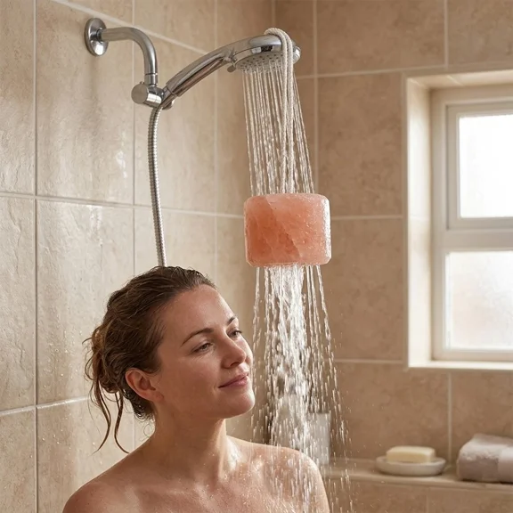 2.5 lbs Himalayan Salt Block for shower and bath with Rope 1 Unit Pink Salt Wall