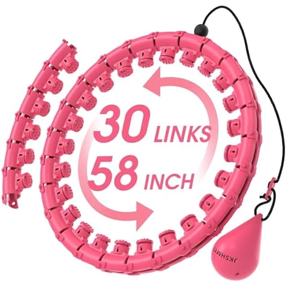 JKSHMYT Weighted Hula Circle Hoops for Adults Weight Loss, Infinity Fit Hoop Plus Size, 30 Detachable Links, Exercise Hoop for Women and Beginners