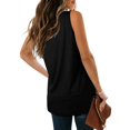 thumbnail image 4 of Womens Tank Tops V Neck Lace Side Split Summer Sleeveless Tops, 4 of 5