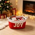 thumbnail image 5 of Christmas Gift Basket,Cotton Woven Xmas Decoration Storage Organizer,Holiday Rope Woven Decor, Christmas Decoration Basket with Handle for Xmas Festive Home Party Supply, 5 of 6