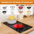 thumbnail image 4 of 2 4 5 Burner Electric Cooktop 220V~240V, 12 24 30 Inch Built-in 3000W Ceramic Stove Top with Child Safety Lock, Timer & Residual Heat Indicator, Hard Wire(No Plug) for Modern Kitchens, 4 of 7