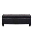 thumbnail image 3 of WestinTrends 42" Inch Faux Leather Storage Ottoman Bench for Living Room Bedroom Furniture, Black, 3 of 13