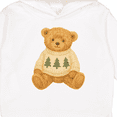 thumbnail image 3 of Inktastic Vintage Teddy Bear in Sweater with Christmas Trees Toddler Hoodie, 3 of 4