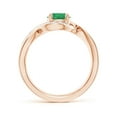 thumbnail image 2 of ANGARA Natural Solitaire Round Emerald Infinity Promise Ring in 14K Rose Gold for Women (Size-6mm) | May Birthstone, Birthday, Anniversary, Jewelry Gift for Women | Natural Emerald Ring, 2 of 10