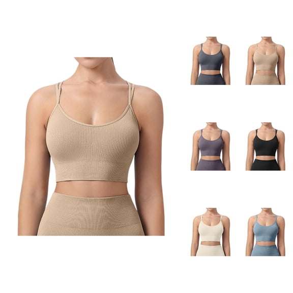 Sports Bras for Women Quick Drying Moisture Wicking Racerback Strappy Bra Yoga Gym Athletic Bralettes Workout Bra