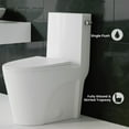 thumbnail image 2 of St. Tropez One Piece Elongated Toilet Right Side Flush 1.28 gpf, 2 of 12