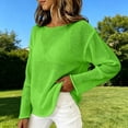 thumbnail image 7 of YVNAURA Boat Neck Mesh Top for Women Sheer See Through Blouse Long Sleeve Open Knit Lightweight Crochet Pullover Summer Layering Tee Festival Vacation Outfit, Green,M, 7 of 7