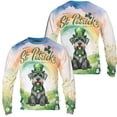 thumbnail image 3 of Happy St. Patrick’s Day Schnauzer with Green Hat Shamrocks Rainbow All Over Print 3D Sweatshirt Unisex Merch Miniature Schnauzer Dog Lover - 03007, 3 of 6