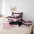 thumbnail image 6 of Manfei Personalized Initial T Bedding Comforter Set 7 Pieces for Preppy Child,Dreamy Princess Full Bedding Set Lightweight,Pink Ribbon Bow Knot Fitted Sheet Flat Sheet,Luxury Bedroom Decor, 6 of 8
