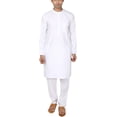 thumbnail image 1 of Royal Kurta Men's White 100% Pure Cotton Kurta Pyjama Set, 1 of 1
