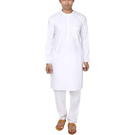 

Royal Kurta Men s White 100% Pure Cotton Kurta Pyjama Set