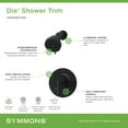 thumbnail image 4 of Symmons 3591BBBZ15TRM Dia Hydromersion Shower Only Trim Package - Bronze, 4 of 7