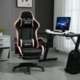 thumbnail image 2 of Vinsetto Computer Gaming Chair, PU Leather Office Desk Chair, Black, 2 of 10