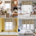 thumbnail image 5 of Leopard Kitchen Curtain Valances for Windows Farmhouse Short Curtains, Brown Animals Art Modern Farmhouse Rod Pocket Valance Curtain for Bedroom Cafe Living Room 42"x12", 5 of 8