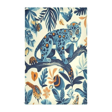 

Kitchen Towel 28x18 Inches x6，Plate Towel Decorative Towel Napkin Tea Towel Tea Towels For Kitchen Dish Cloths & Dish Towels Blue Leopard