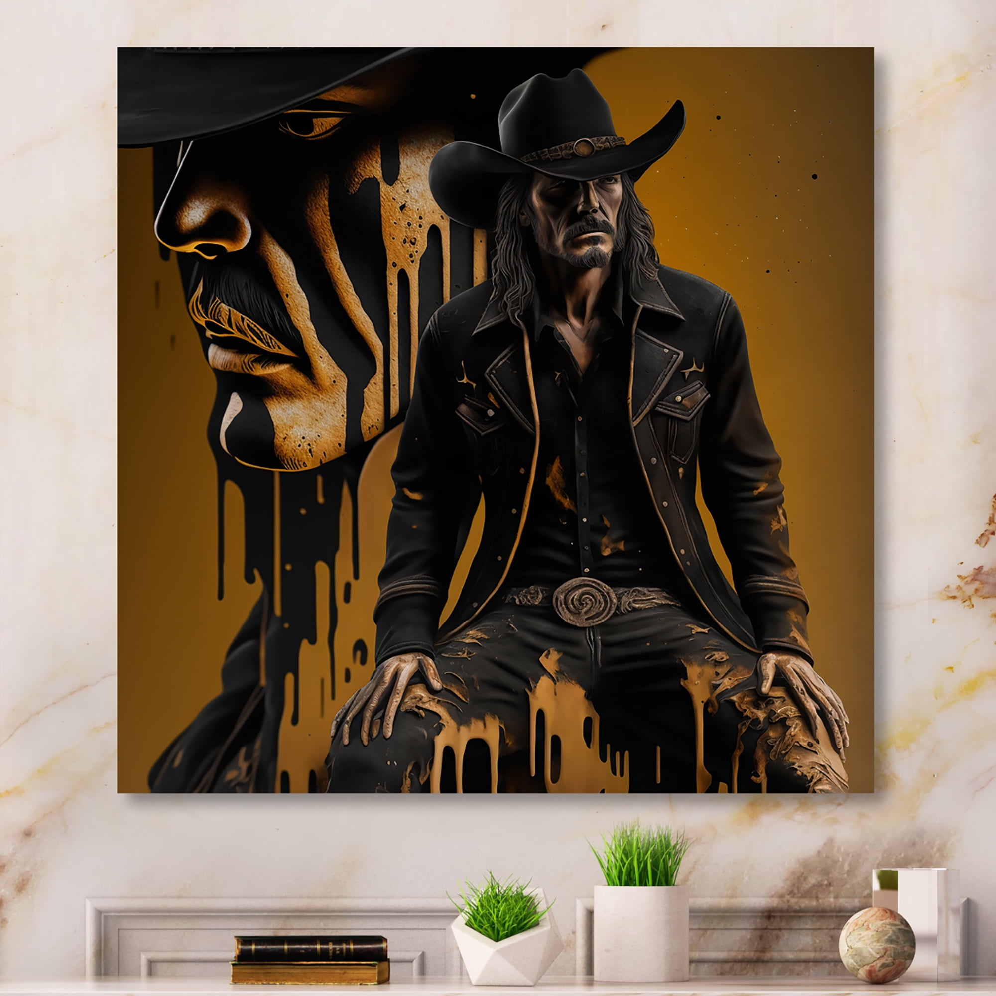 Designart Western Cowboy II Canvas Wall Art