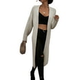 thumbnail image 3 of Women's Sweaters Long Sleeve Casual Front Open Thick Chunky Cable Knit Loose Pocket Cardigan Coat, S-XL, 3 of 6
