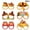 Light Blue, variant on BotaniNest Halloween Decorations Thanksgiving Turkey Pumpkin Paper Glasses Children Adult Photo Props Decoration Supplies