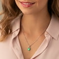 thumbnail image 3 of 1.5 ct Heart Shape Created Green Opal Pendant Necklace in Sterling Silver, 18", 3 of 3