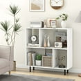 thumbnail image 5 of Costway Open Shelf Bookcase Mid Century Modern Cube Bookshelf with 4 Compartments White, 5 of 10