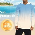 thumbnail image 5 of Leesechin Men's UPF 50+ Hoodie Shirts Rash Guard Long Sleeve Sun Protection SPF Swim Shirt UV for Running Hiking Fishing, 5 of 8