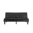 thumbnail image 2 of Mainstays Memory Foam Futon with Cupholder and USB, Black Faux Leather, 2 of 9