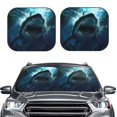 thumbnail image 2 of Fotbe Undersea Shark Juego de 2 Piezas de Parasoles para Parabrisas | Bloqueador Solar para Auto | Accesorios Plegables para Protección Solar Interior-Medium, 2 of 6