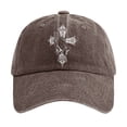 thumbnail image 3 of Womens Hat Unisex Jesus Cross Embroidered Washed Baseball Cap Casual Outdoor Sun Coffee One Size, 3 of 4
