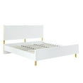thumbnail image 6 of ACME Gaines Metal Legs Eastern King Bed in White High Gloss, 6 of 6