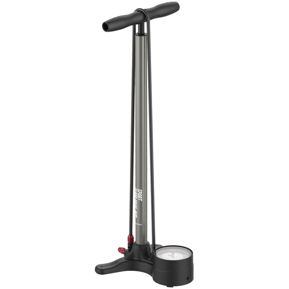 Lezyne Steel Floor Drive Floor Pump, ABS-1 Pro Chuck, 220psi, Grey