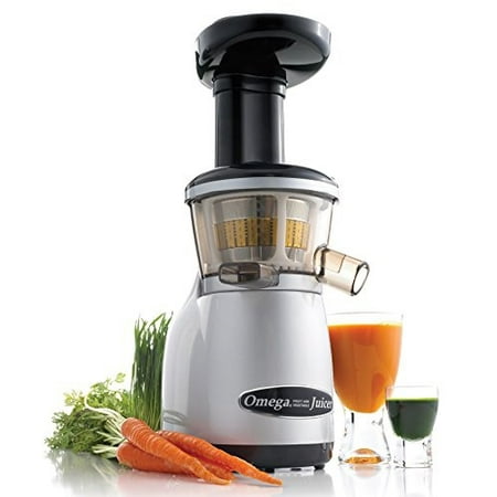 Omega Juicers VRT350X Heavy Duty Low Speed Vertical Masticating Juicer with Dual-Stage Extraction Creates Fruit and Vegetable Juice Compact Design Quiet Motor Certified Refurbished, 150-Watt, (Best Omega Masticating Juicer)