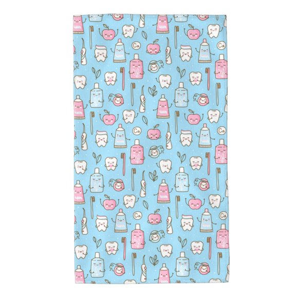 Balery Funny Cute Teeth Toalla de Microfibra Premium con Estampado – 27.5x16 pulgadas, Alta Absorción, Suave y Aterciopelada, Secado Rápido