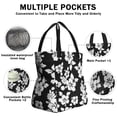 thumbnail image 3 of Pioneer Flower Floral Print Pattern Drawstring Lunch Bag Women - Drawstring Lunch Bag Insulated for Work Office - Stain-Resistant Large Lunchbags for Women with Multi-Pockets, 3 of 6