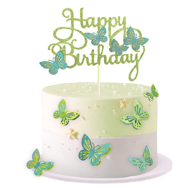 13 adornos para tartas de mariposas en 3D, para niñas y mujeres, decoraciones para tartas de cumpleaños, decoraciones para fiestas de mariposas