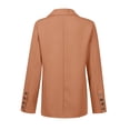 thumbnail image 3 of MIASHUI Cardigan Ajusté à Revers Cranté pour Femmes, Style Blazer Élégant, Veste Décontractée à devant Ouvert pour Femmes Marron,G, 3 of 4