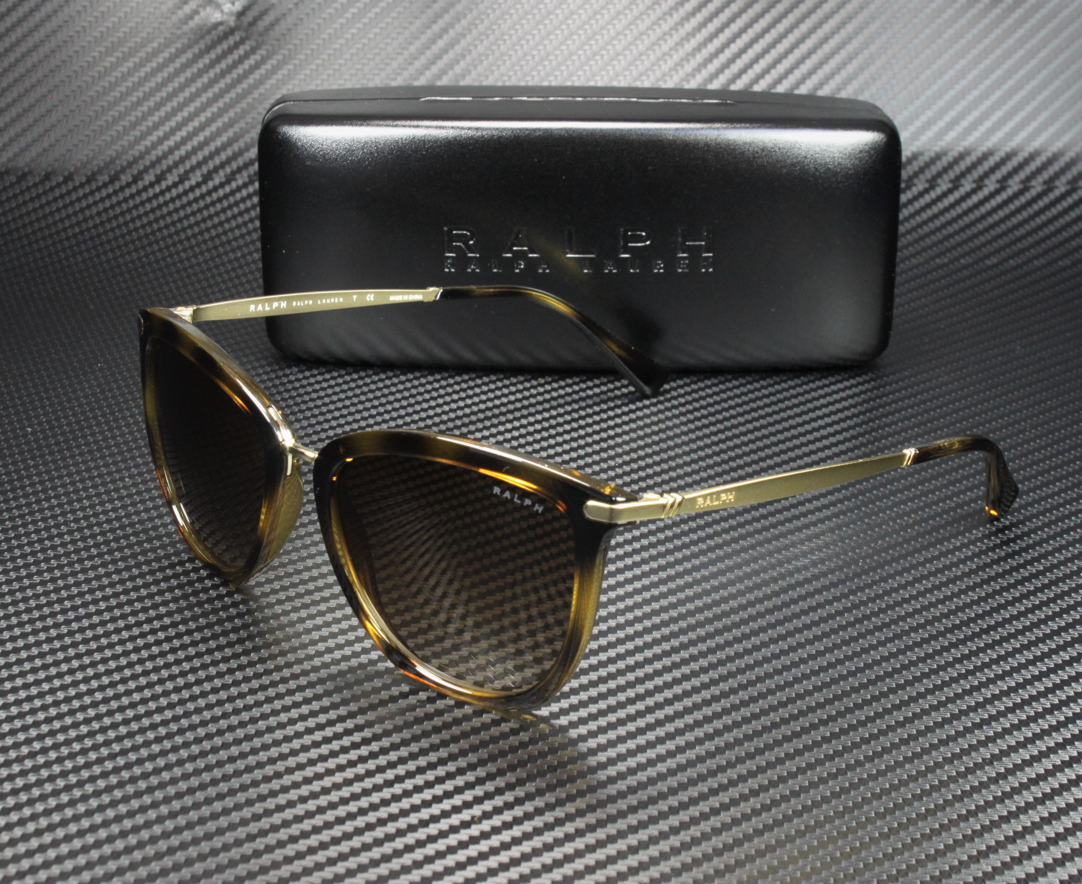Ralph by Ralph Lauren RA 5245 Plastic Womens Cat-Eye Sunglasses Shiny Dark Havana 55mm Adult