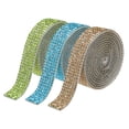 thumbnail image 1 of Unique Bargains 3Roll 1 Yard 8mm Self Adhesive Crystal Rhinestone Ribbon for Crafts Project, Lake Blue,Light Yellow,Light Green, 1 of 5