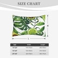 thumbnail image 6 of Balery Watercolor Green Tropical Pillow Covers,Bed Pilowcases,Reversible Plush Throw Pillow Covers End Pillow Encasement,Pillow Case - 14"X20", 6 of 9