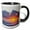 Black/White, variant on 3drose, Dawn over Atlantic Ocean, Cape Cod National Seashore, Massachusetts., 11oz Two-tone Green Mug