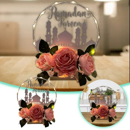 

BFYSFBAIG Eid Al Fitr Wreath Eid Al Fitr Crafts Night Lights Lights Decoration Metal Flowers Hanging Moon Led Lights Decoration Family Gatherings Bedrooms Christmas Ornaments 2025 Baby