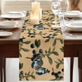thumbnail image 3 of Table Runners 72 Inches Long Dress Scarves, Blueberry Spring Leaves Farmhouse Kitchen/Dining Table Runner, Coffee Tablerunners, Brown Botanical Branches 14x72 Inch, 3 of 9