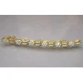 thumbnail image 4 of 6 CT Round Cut White Moissanite Flower Tennis Bracelet 14K Yellow Gold Plated, 4 of 4
