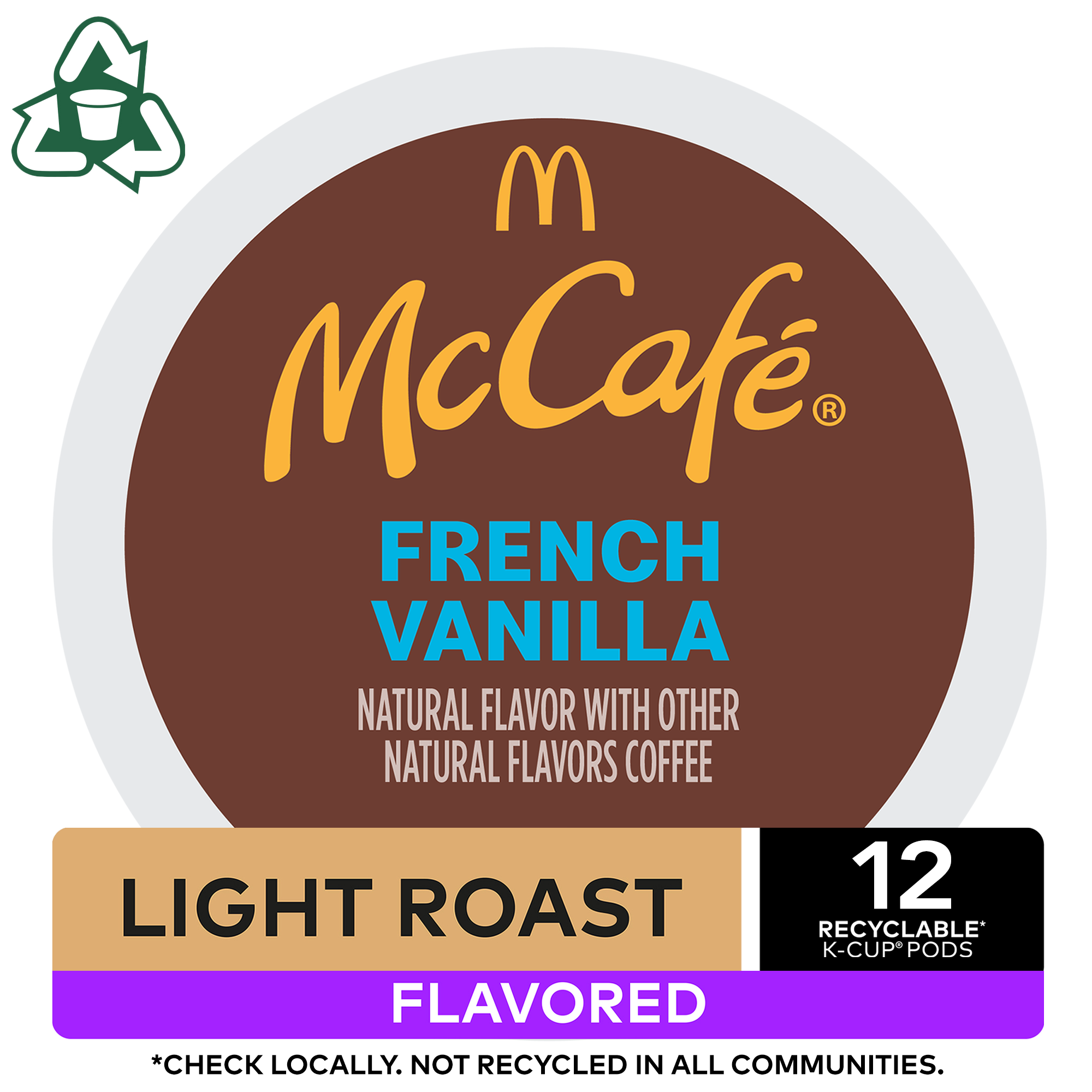 McCafe French Vanilla KCup Coffee Pods, Dark Roast, 12 Count For
